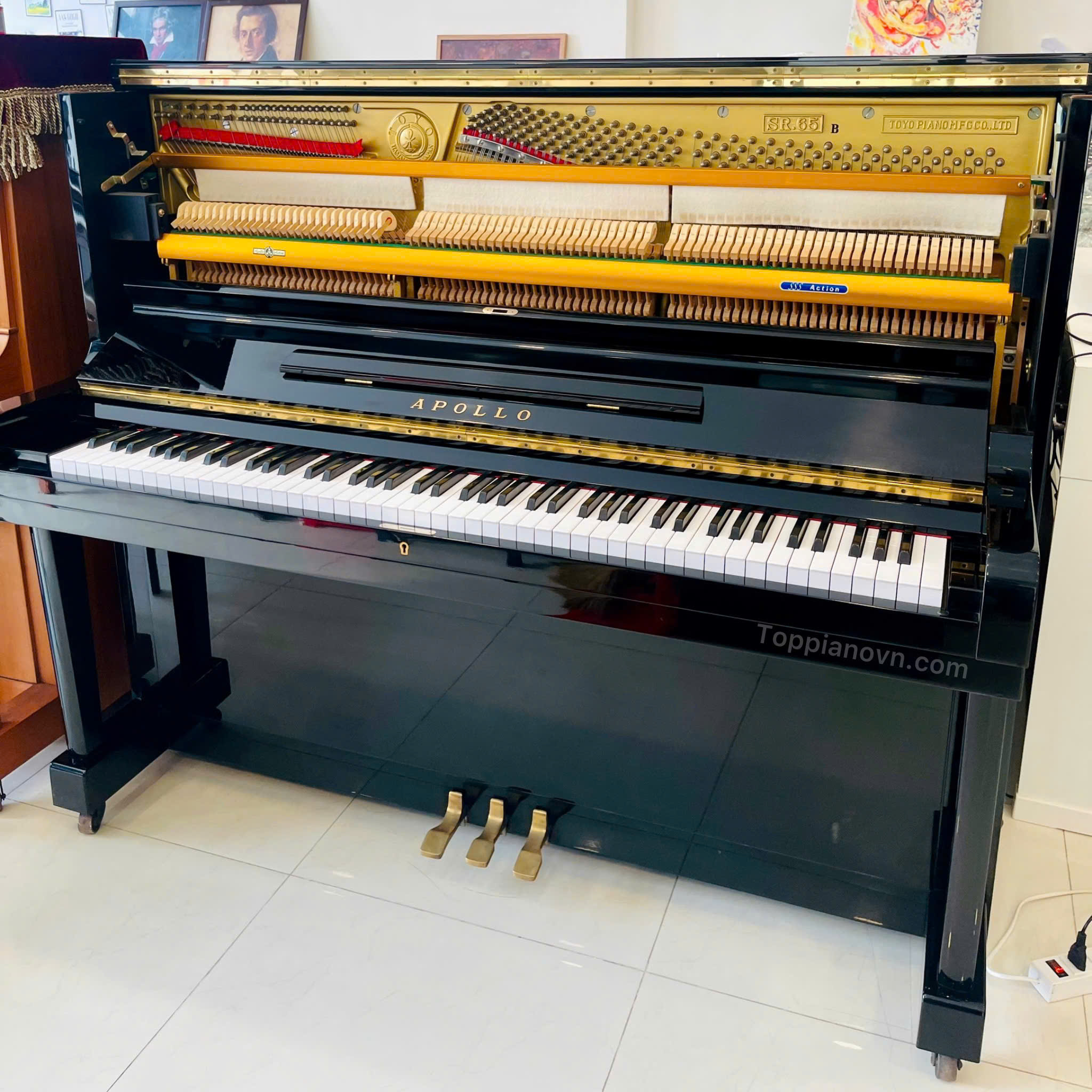 Piano Cơ Apollo SR65B Nhật Bản Đẹp Giá Tốt Nhập Khẩu 14 Hình ảnh chi tiết dòng sản phẩm đàn piano cơ Apollo SR65B